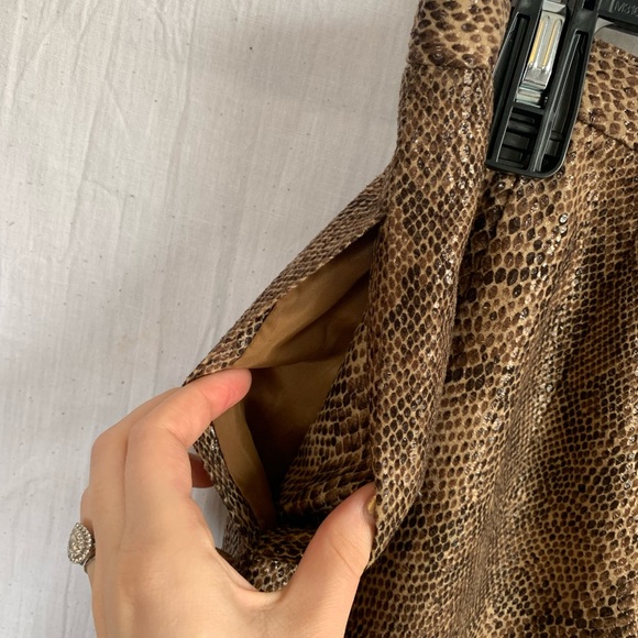Vintage Harve Benard Benard Holtzman High Rise Women's Brown Faux Snakeskin - Picture 8 of 8